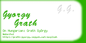 gyorgy grath business card
